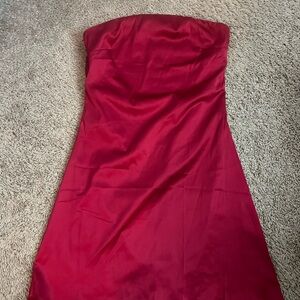 Red Strapless Dress